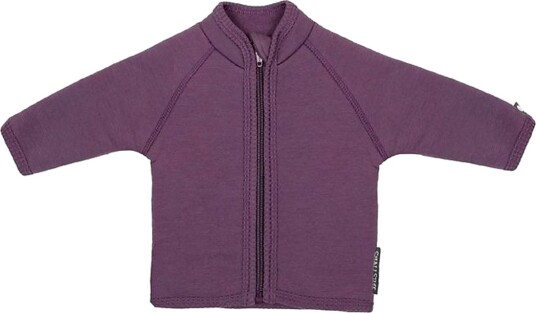 Smallstuff Cardigan med glidelås merinoull dark rose (68/74)