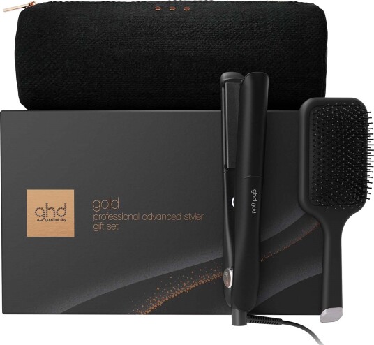 ghd Cashmere Collection Gold Hair Straightener Festive Gift Set in Bla