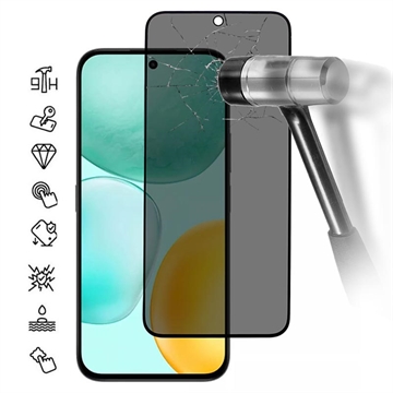 Honor X6c Privacy Full Cover Beskyttelsesglass Svart Kant