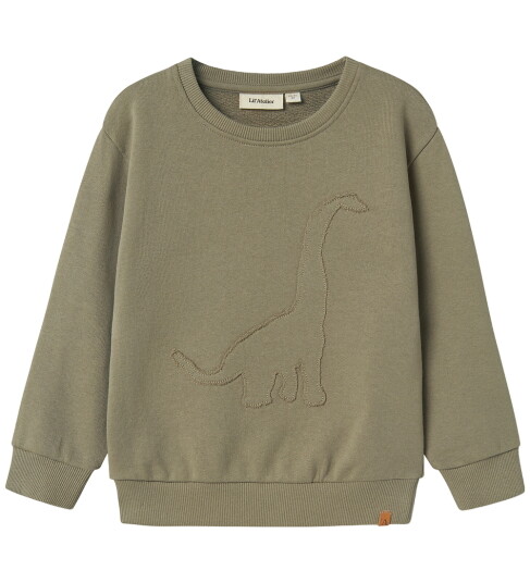 Lil Atelier Lil' Atelier Collegegenser NmmJobo Overland tur m. Dinosaure 5 år (110) Collegegenser Brun