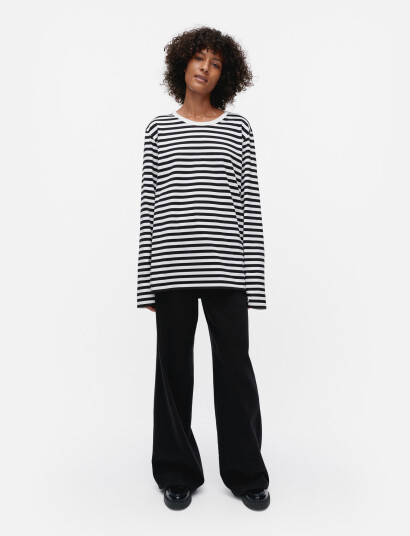 Marimekko Tasaraita Unisex Ls - Black - S