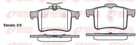 Bremseklosser REMSA 1428.00 Bremseklosser REMSA 1428.00