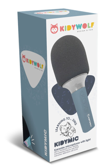 Kidywolf Bluetooth Mikrofon med LED-lys i Blå
