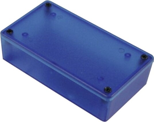 Hammond Electronics 1591XXMTBU 85 × 56 × 25 mm ABS Blå Transparent Kabinett