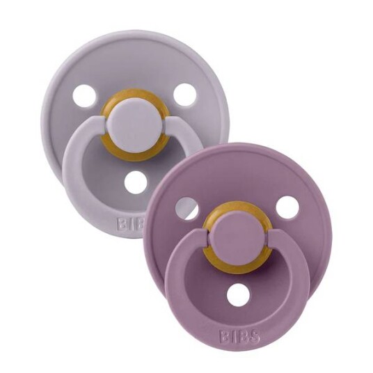 Bibs 2 Pack Latex Symmetriske Smokker Fossil Grey/mauve