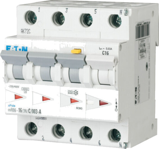 Eaton JORDFEILAUTOMAT mBR6-10/3N/C/01-A 4-pol Eaton - 1654847