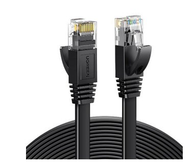 Flat Nettverkskabel Ugreen Ethernet Rj45 Cat.6 Utp 2M (Svart)