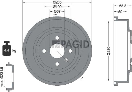 Bremsetrommel PAGID 61315N
