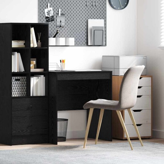  Skrivebord Svart eik Konstruert tre 70 x 50 x 76 cm Holdbar
