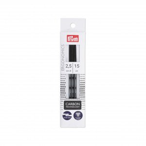 Prym Ergonomics Strømpepinne Carbon 15cm 2,50mm