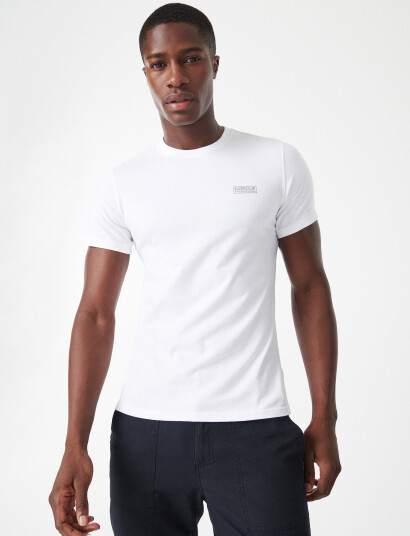 Barbour B.intl International Small Logo Tee White L Barbour B.intl International Small Logo Tee White L