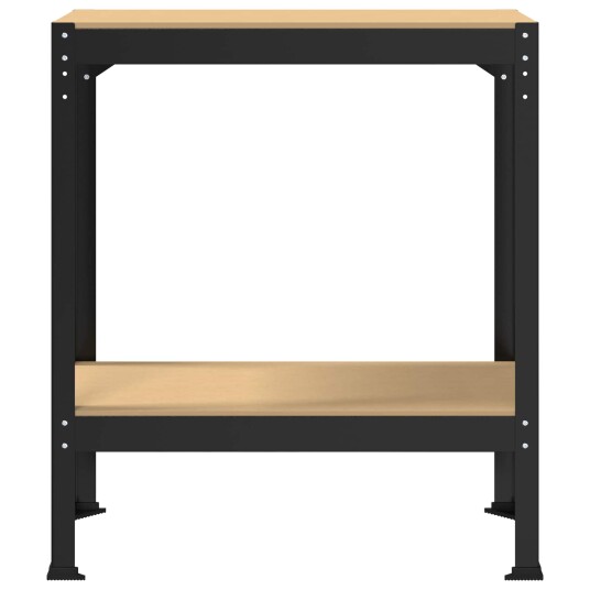  Arbeidsbenk med hylle Svart 81cm