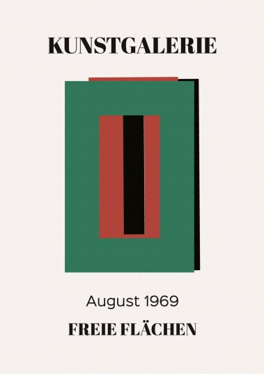 Plakat Kunstgalerie August 1969 Plakat Kunstgalerie August 1969