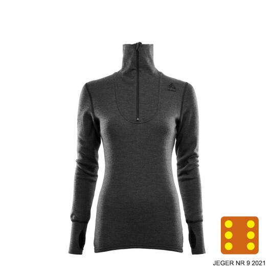 Aclima DoubleWool Polo w/Zip (W) til dame - Str. 2XL