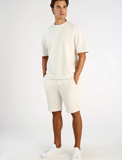 Lindbergh Sweat Shorts Cream XL Lindbergh Sweat Shorts Cream XL