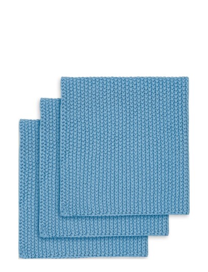 Engholm Textiles Line Dishcloth - Blue - 25X25CM Engholm Textiles Line Dishcloth - Blue - 25X25CM