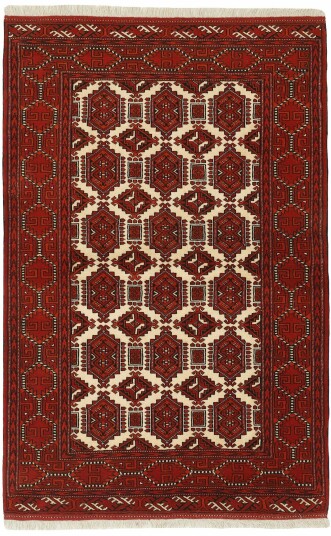 Håndknyttet. Opphav: Persia Torkaman Fine Teppe 135x200