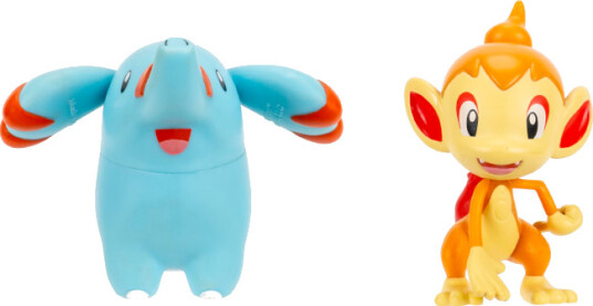 Pokémon Figur – Battle Figure – Phanpy og Chimchar