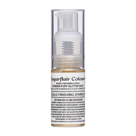 Sugarflair Glitterspray Gold Finishing 10g 