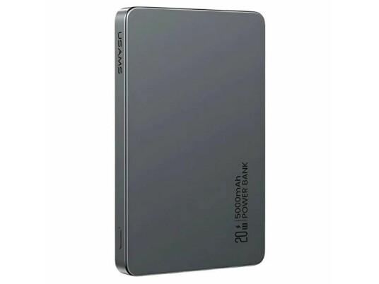 Powerbank Med Trådløs Lading Usams Us-Cd231 5000Mah 20W Pd Fast Charge Grå/Farget