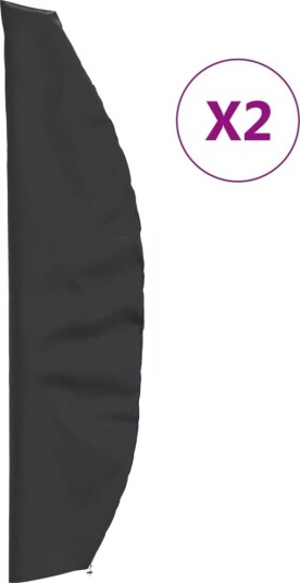 Hageparasollrekk 2 stk 280x30/81/45 cm 420D oxfordstoff