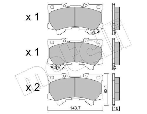 Bremseklosser METELLI 22 1401 0