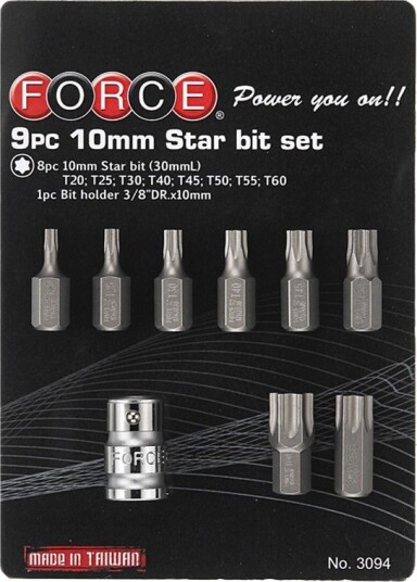 FORCE 3094 Skrutrekker bitssett