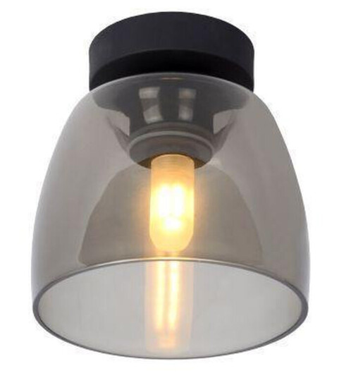 Lucide Tyler taklampe IP44 - Svart/røykfarget