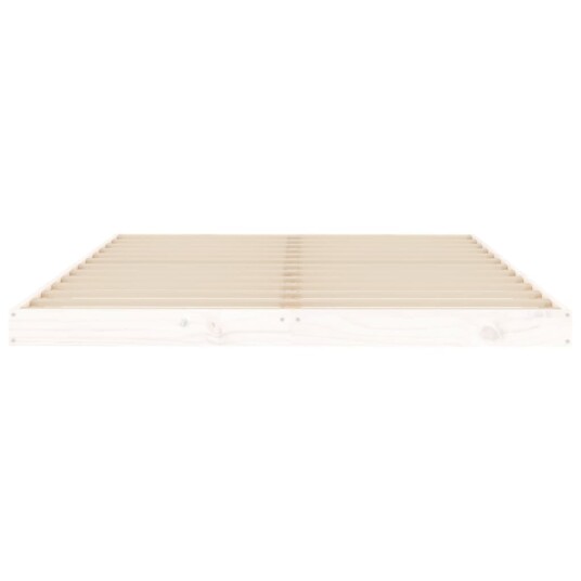 vidaXL Sengeramme hvit 135x190 cm Double heltre furu 8720845639952