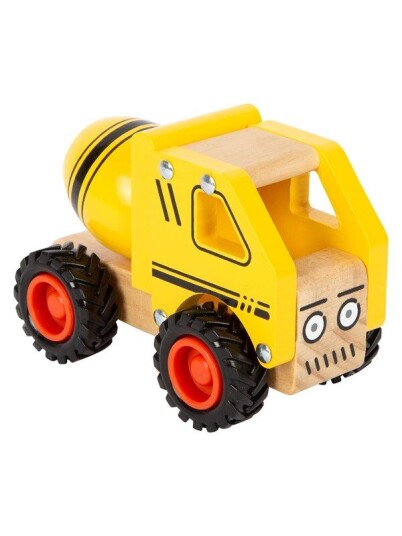 Small Foot Wooden Cement Truck Yellow Small Foot Wooden Cement Truck Yellow