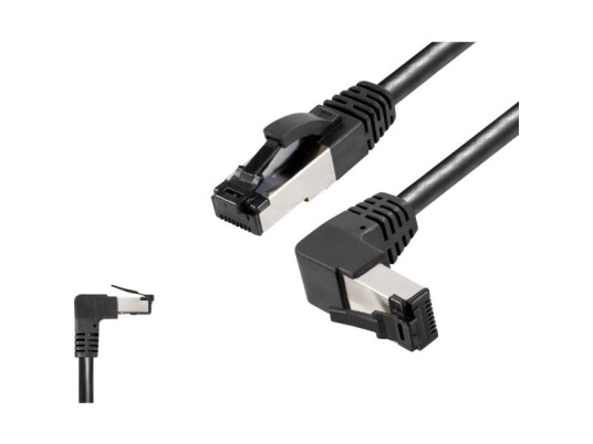 Bkl Electronic 144026 Rj45 Netværkskabel Patchkabel Cat 8.1 S/Ftp 3 M Sort Halogenfri 1 Stk