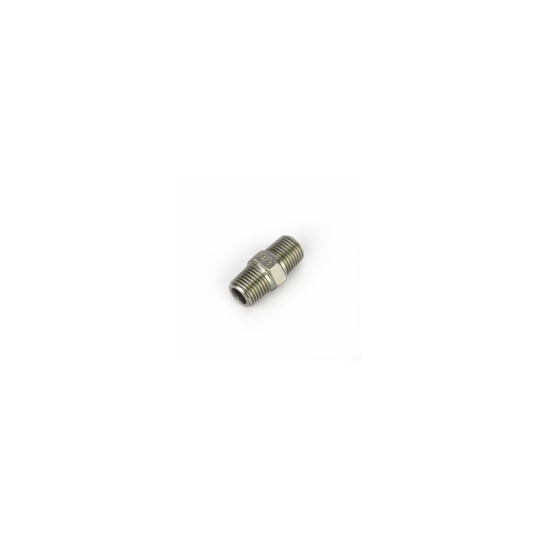 Rörnipple med mutter, 1/4"  BSP rostfritt stål