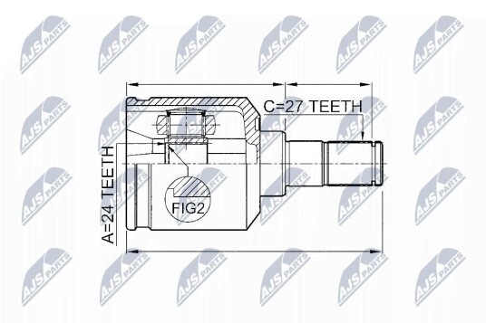 Nty Drivknute drivaksel NTY NPW KA 311