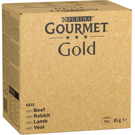 Gourmet Gold Kattemat Jumbopakke med Mousse - Okse, Kanin, Lam, Kalv, 96x85 g Gourmet Gold Kattemat Jumbopakke med Mousse - Okse, Kanin, Lam, Kalv, 96x85 g