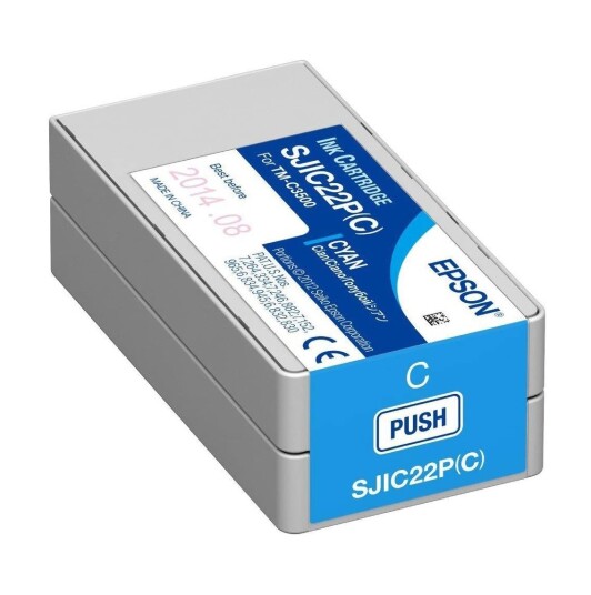 Epson SJIC22P C blekkpatron - C33S020602 Original - Cyan 32,5 ml