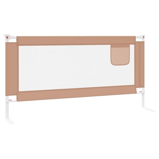 vidaXL Sengehest småbarn gråbrun 180x25 cm stoff vidaXL Sengehest småbarn gråbrun 180x25 cm stoff
