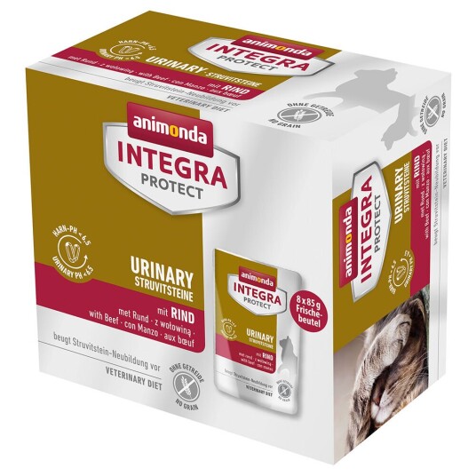 Animonda Integra Protect Voksen Urin Struvitstein 8 X 85 G Med Storfekjøtt Animonda Integra Protect Voksen Urin Struvitstein 8 X 85 G Med Storfekjøtt
