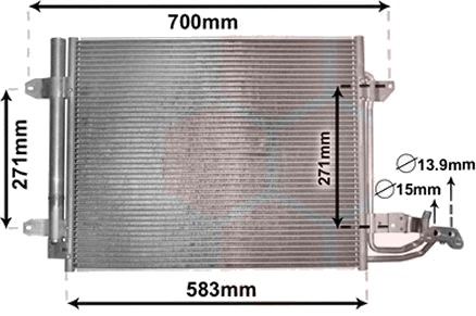 VAN WEZEL 58005211 Kondensator, klimaanlegg VAN WEZEL 58005211 Kondensator, klimaanlegg