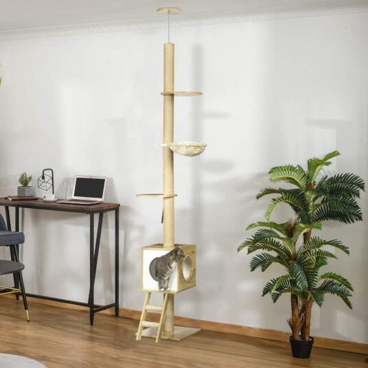 Ripestolpetak 240 260Cm Med Kattehus Og Hengekøye