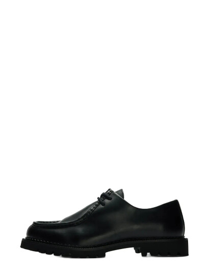 Selected Slhhector Leather Moc Toe Shoe Black 43