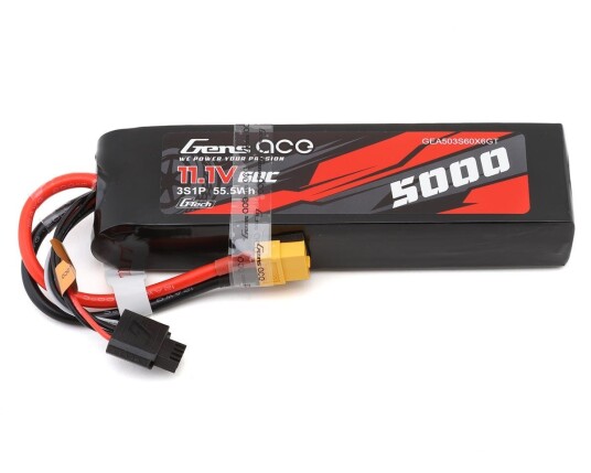 Gens Ace G-Tech 5000mAh 60C LiPo-batteri til RC-kjøretøy med XT60-plugg