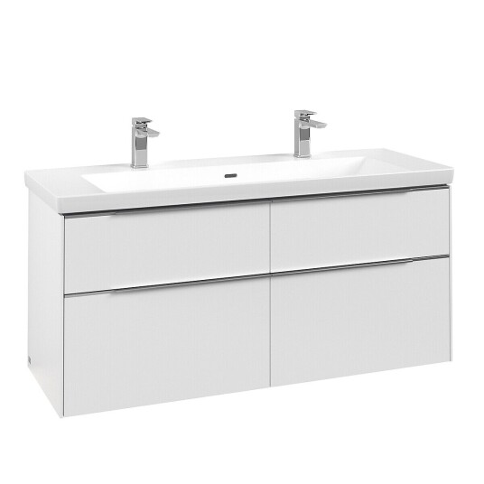 Villeroy & Boch  Subway 3.0 Servantskap m/4 skuffer 1272x576x478 mm Hvit Matt