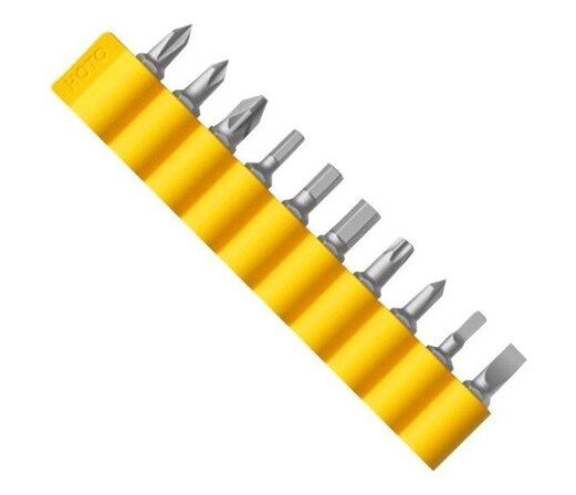 HOTO screwdriver bit set - for steel - 10 pieces