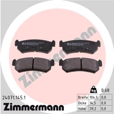 Bremseklosser ZIMMERMANN 24071.145.1 Bremseklosser ZIMMERMANN 24071.145.1
