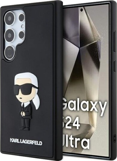 Karl Lagerfeld 3D Ikonik Mobildeksel til Samsung Galaxy S24 Ultra - Svart