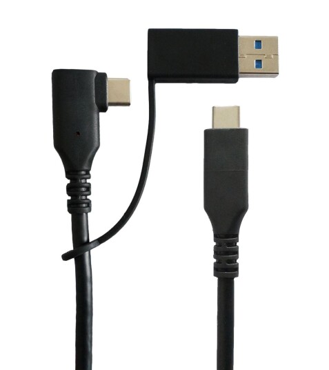 MicroConnect 1m Vinklet USB-kabelsett - Svart, USB 3.2 Gen 1