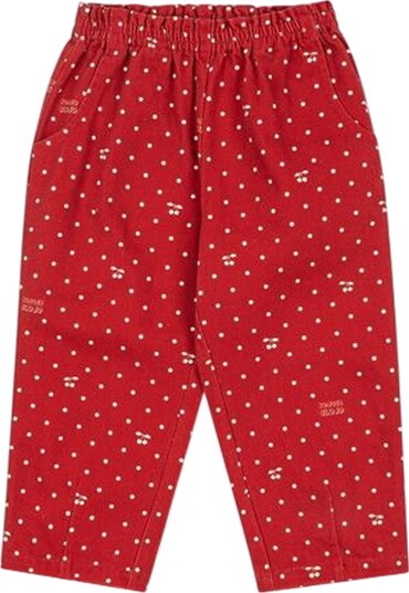 Konges Sløjd Bukser   Denim   Magot   Cherry Dot Derby   Konges Sløjd   7 8 år (122 128)   Bukser   bomull Hvit Rød