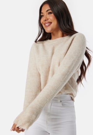 SELECTED FEMME Lulu LS Knit O-Neck Beige M SELECTED FEMME Lulu LS Knit O-Neck Beige M