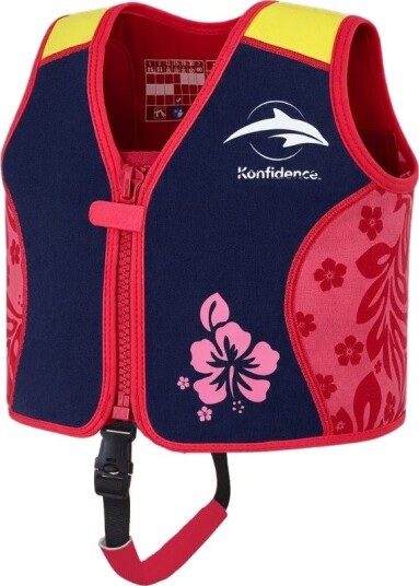 Konfidence Svømmevest Barn 2-3 År Med Stropp Oahu Pink/Navy
