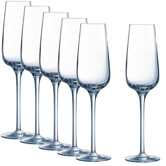 Chef & Sommelier Sublym champagneglass 6 stk 21 cl klar Chef & Sommelier Sublym champagneglass 6 stk 21 cl klar